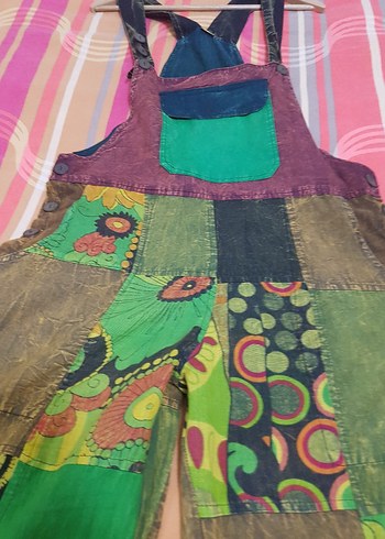 Kadın Çok Renkli Bohem Uzun Tulum - Görsel 8