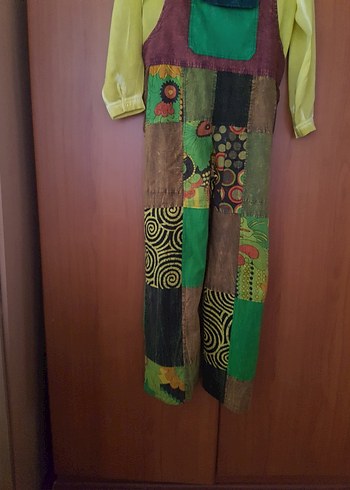 Kadın Çok Renkli Bohem Uzun Tulum - Görsel 12