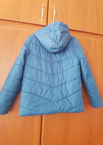 Mavi Kapüşonlu Erkek Çocuk Mont - Görsel 6