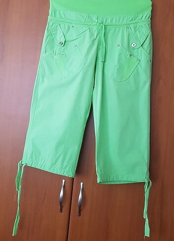 l Beden yeşil Renk Koton pantolon