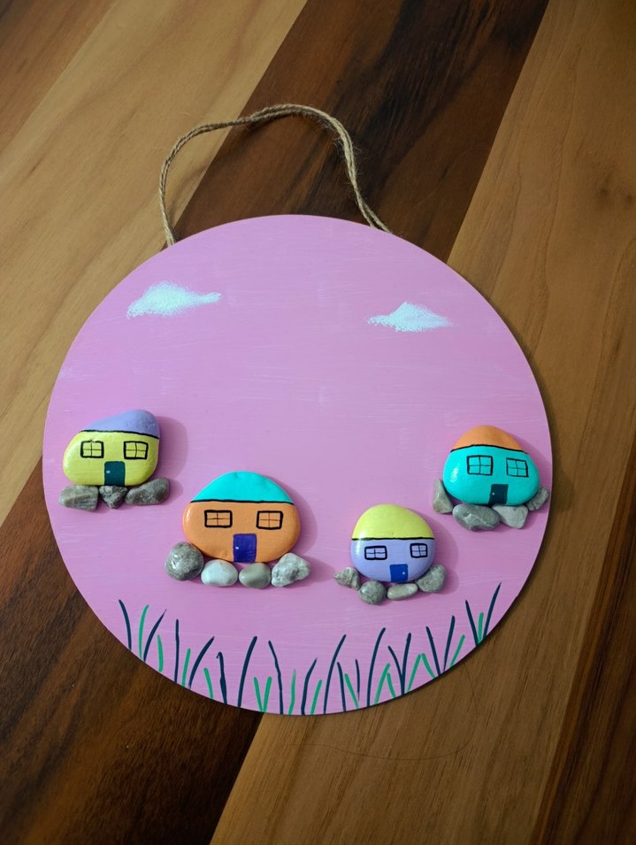 taş boyama dekoratif tablo - Görsel 4