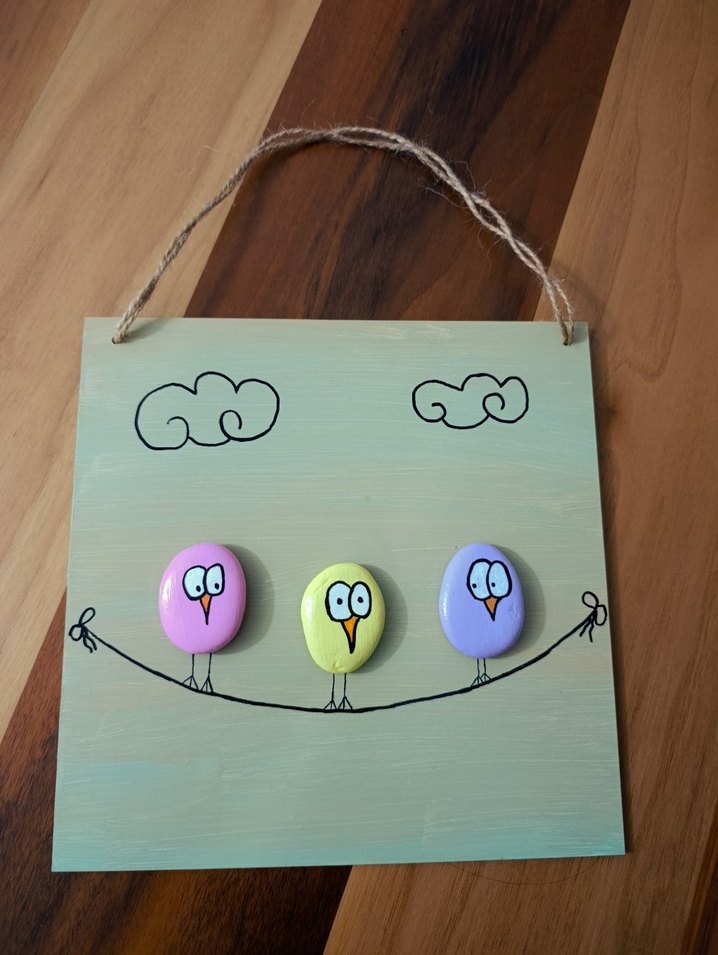 taş boyama dekoratif tablo - Görsel 2