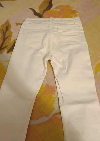 Diğer Beyaz Midi Regular Fit Kadın Jean