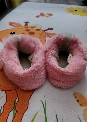 Kız Çocukları için Pembe Peluş Ev Terliği - Görsel 2