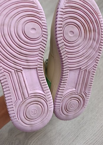 34 no Çocuk Beyaz Sneaker Velcro - Görsel 3