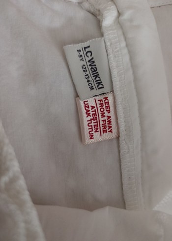 8/9 yaş Beyaz Puantiyeli Kısa Kollu Çocuk Elbisesi - Görsel 4