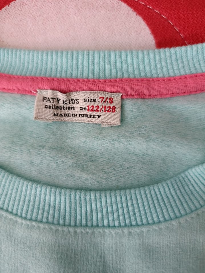 Nakışlı Renkli Kız Sweatshirt - Görsel 3