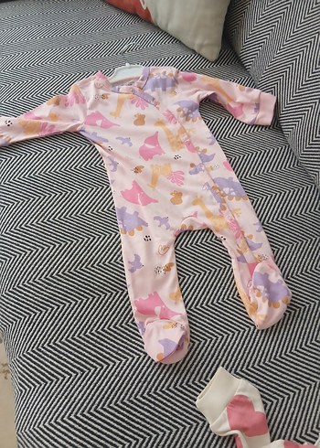 Pembe Desenli Bebek Kız Tulum - Görsel 3