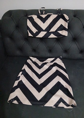 Zebra Desenli Siyah Beyaz İkili Takım - Görsel 2