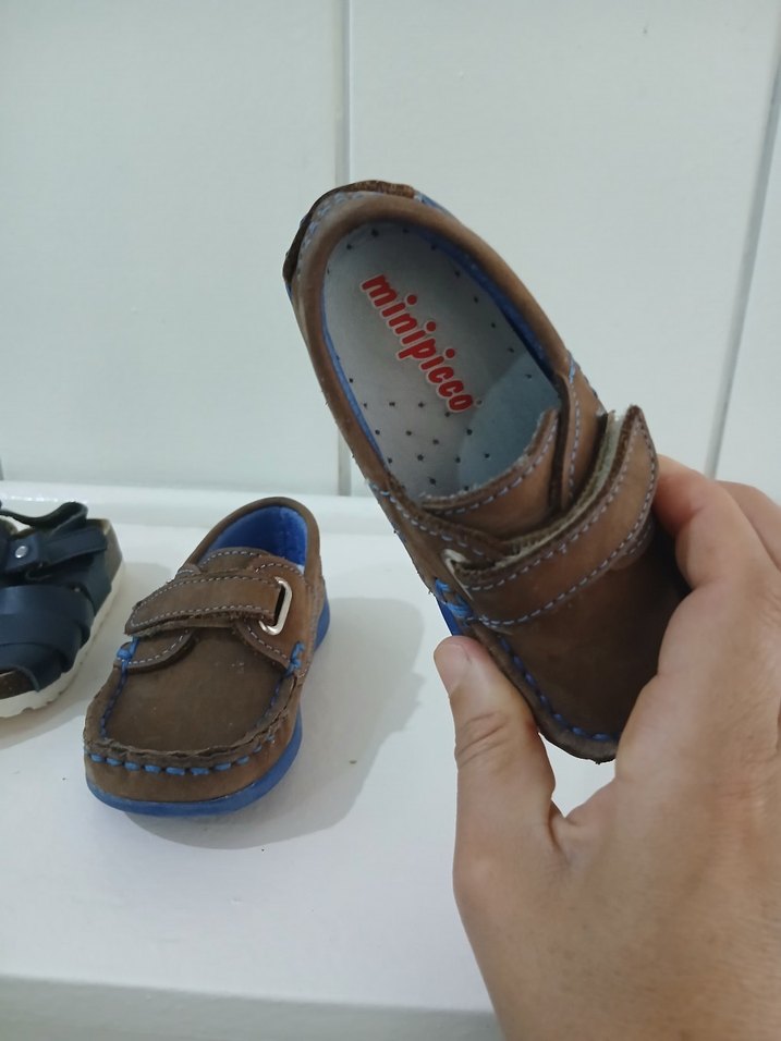 Kahverengi Erkek Çocuk Süet Tokalı Ayakkabı - Görsel 2