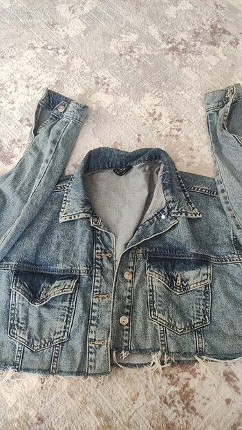Crop kot ceket