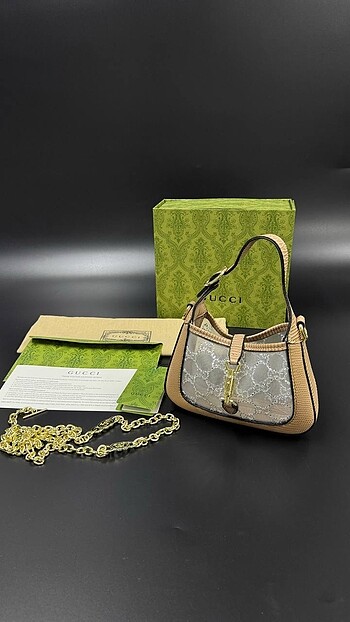 GUCCİ MİNİ JACKİE 1961 GG CANVAS ÇANTA