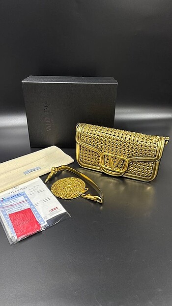 Valentino Garavani Vlogo Hasır Gold/Gümüş