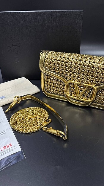 Valentino Valentino Garavani Vlogo Hasır Gold/Gümüş