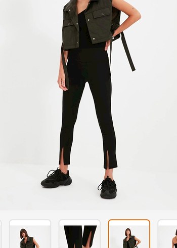 Siyah iDar Paça tayt - Görsel 2