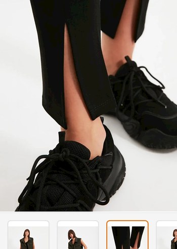 Siyah iDar Paça tayt - Görsel 3