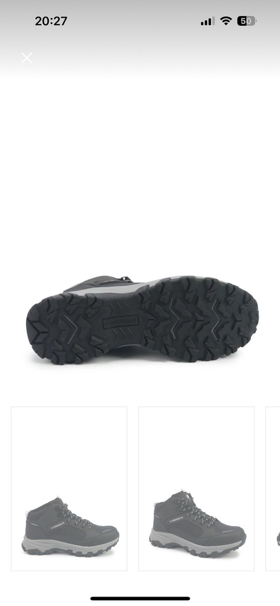 Lumberjack Siyah Gri Bağcıklı Outdoor unisex bir defa giyildi - Görsel 3