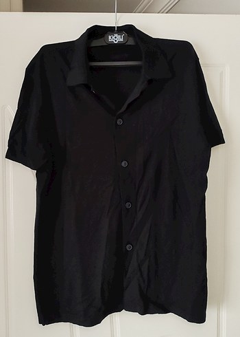 Kısa Kollu Siyah Triko Erkek Kazak - Görsel 2