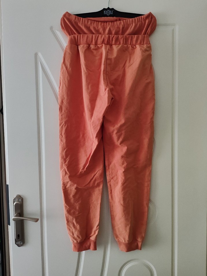 Kadın turuncu Rahat Kesim Hamile Eşofman Altı Pantolon - Görsel 3