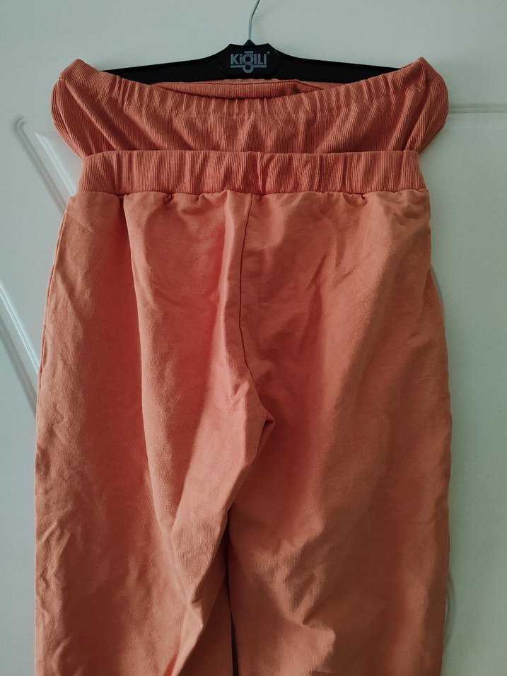 Kadın turuncu Rahat Kesim Hamile Eşofman Altı Pantolon - Görsel 2