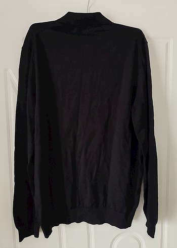 Siyah Erkek Triko Polo Yaka Kazak - Görsel 4