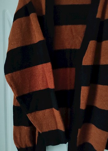 Kadın Bohem Çizgili Uzun Hırka - Görsel 3