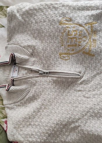 Erkek Gri Yarım Fermuarlı Örgü Kazak - Görsel 7