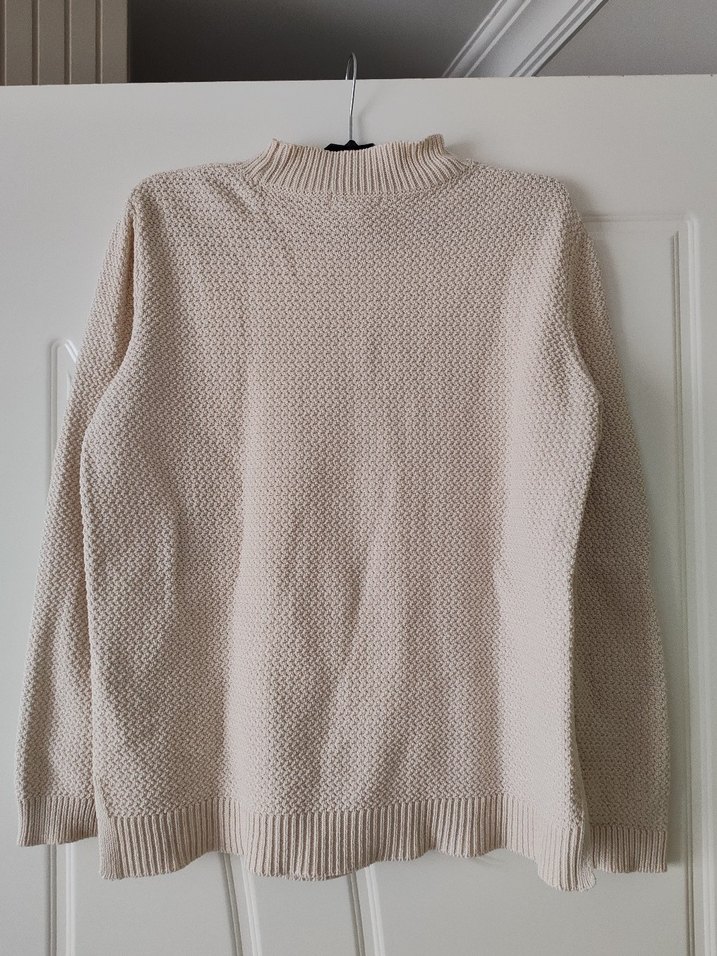 Nakışlı Bej Kadın Triko Kazak - Görsel 3