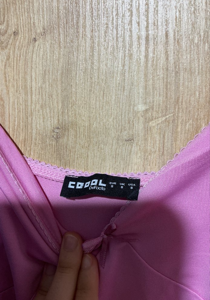 Pembe İpek Görünümlü Uzun Askılı Elbise - Görsel 4