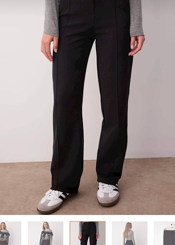 Siyah Kadın Kumaş Pantolon - Görsel 2