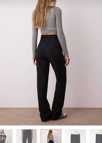 Siyah Kadın Kumaş Pantolon - Görsel 3