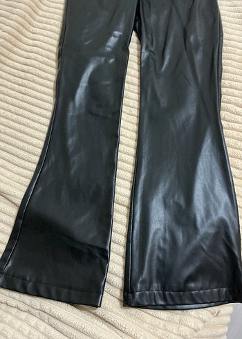 Deri Siyah Kadın Pantolon - Görsel 7