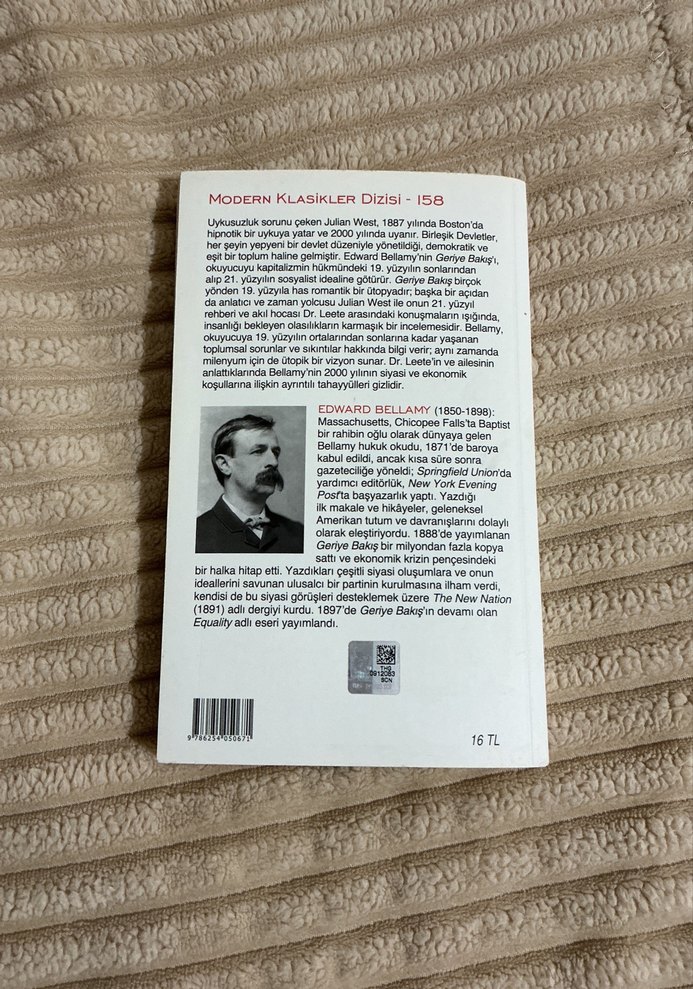 Edward Bellamy - Geriye Bakış 2000'den 1887'ye - Görsel 2