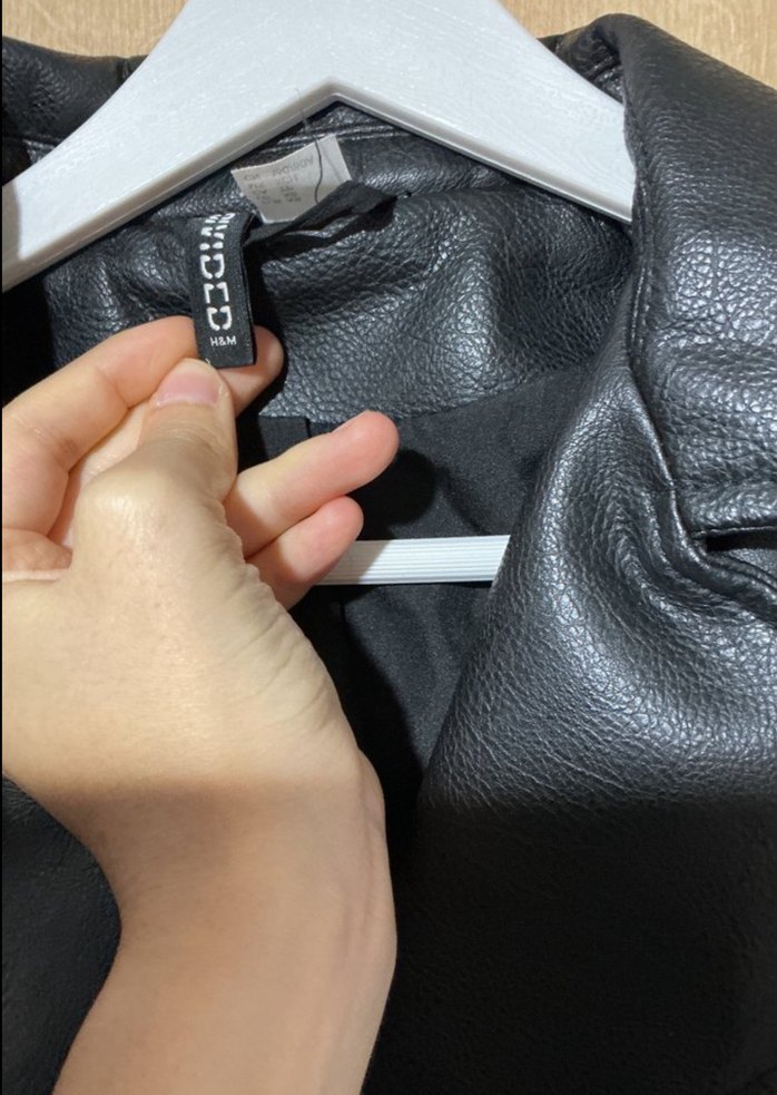 Kadın Siyah Kemerli Kısa Deri Biker Ceket - Görsel 2