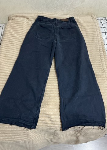 Lacivert Kemerli Kadın Kot Pantolon - Görsel 4