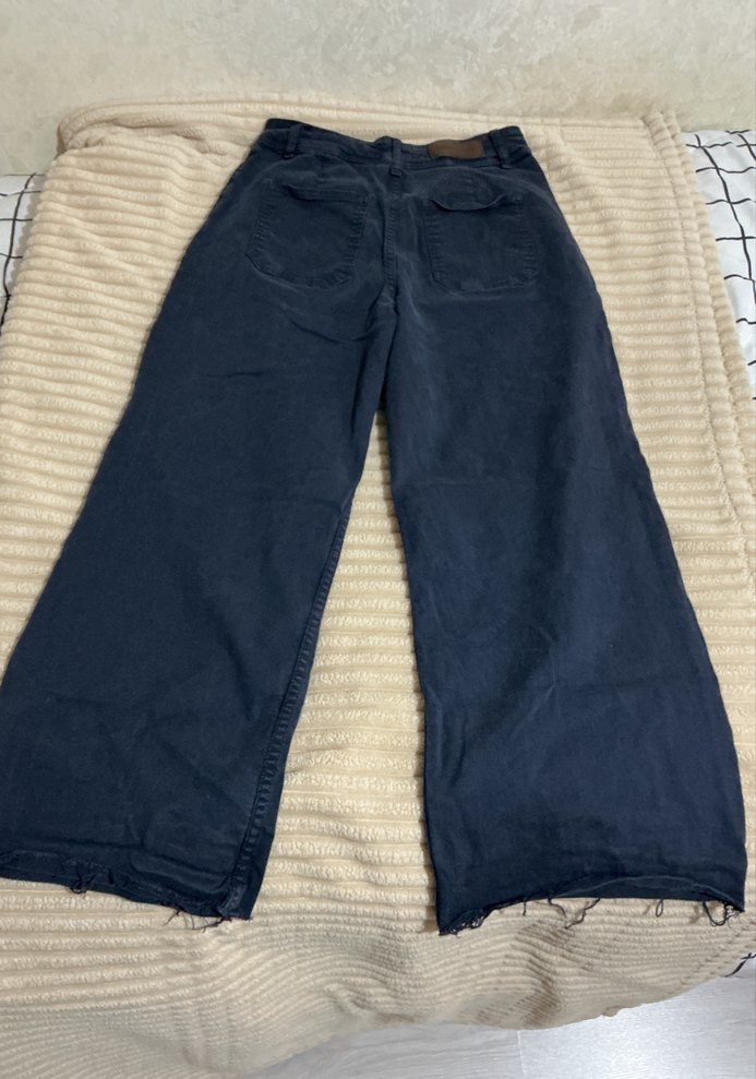 Lacivert Kemerli Kadın Kot Pantolon - Görsel 4