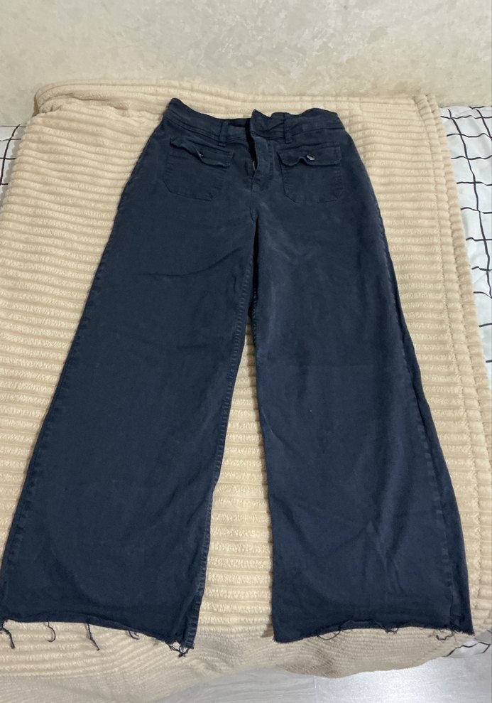 Lacivert Kemerli Kadın Kot Pantolon - Görsel 5