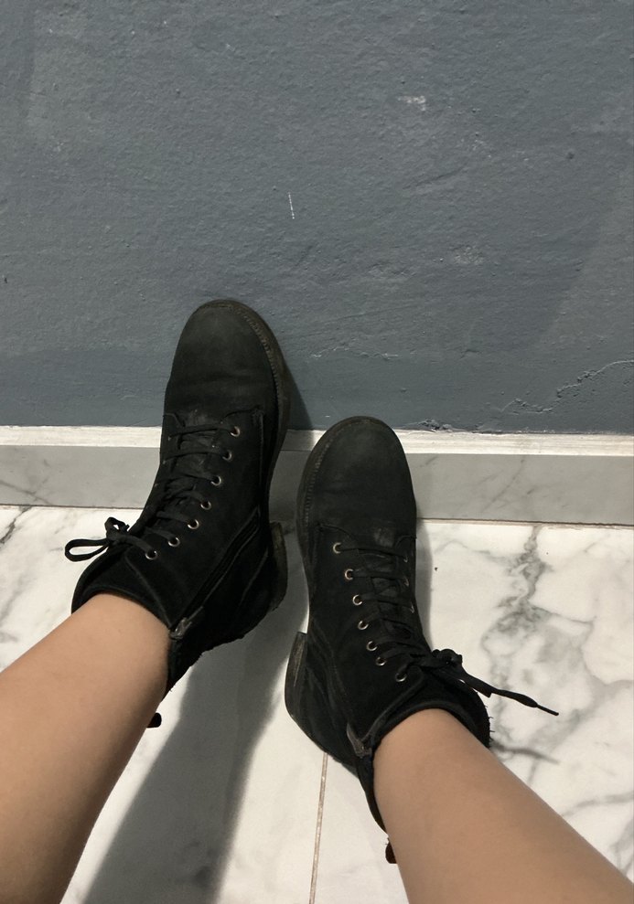 Haki deri bot kadın - Görsel 2