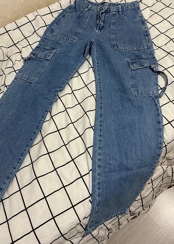 Kadın Kot cepli  Pantolon - Görsel 4