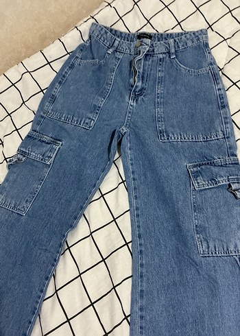 Kadın Kot cepli  Pantolon - Görsel 3