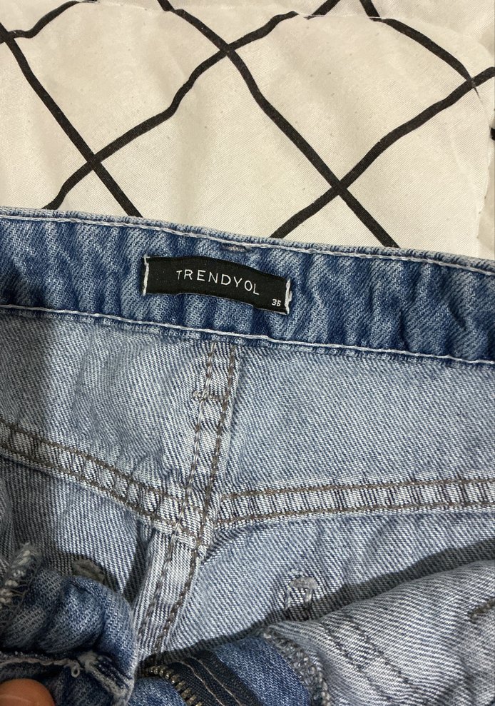 Kadın Kot cepli  Pantolon - Görsel 2