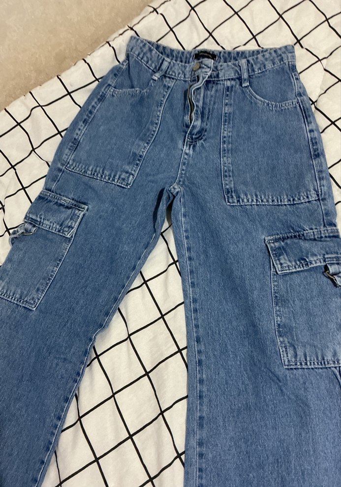 Kadın Kot cepli  Pantolon - Görsel 3