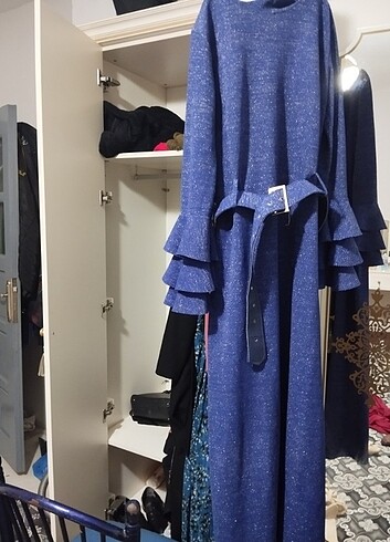Diğer Lacivert boydan simli elbise bi kere giyildi 
