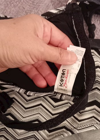 Koton Gri Zebra Desenli Bohem Bikini