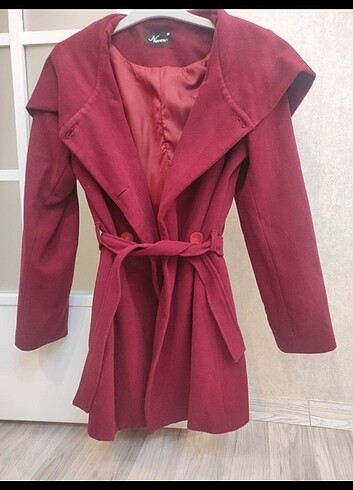 Forever New Bordo Kaşe Kaban