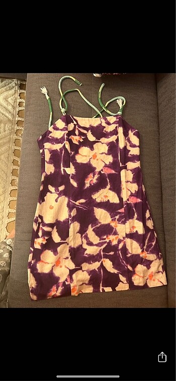 Zara keten karisinli mini elbise