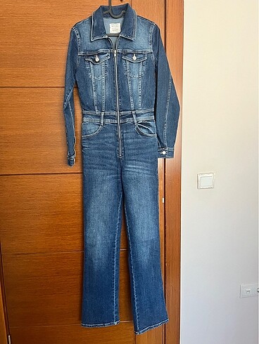 Pull&bear uzun kollu denim tulum