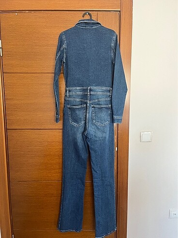 m Beden lacivert Renk Pull&bear uzun kollu denim tulum