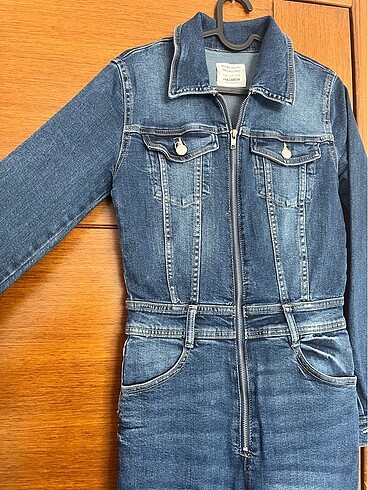 Pull and Bear Pull&bear uzun kollu denim tulum