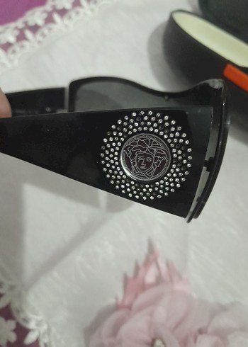  Beden siyah Renk Versace Siyah Gotik Tarz Kadın Gözlük made in italy